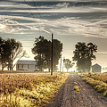 Farm House Along a Gravel Road 